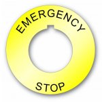 Plastic Legend Plate 30mm Emergency Stop