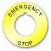 Plastic Legend Plate - 30mm Emergency Stop