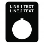 Plastic Legend Plate 22mm Rectangular 2 Lines