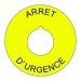 Plastic Legend Plate - 22mm Emergency Stop - French