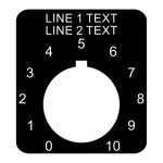 Plastic Legend Plate 30mm Potentiometer 0 to 10