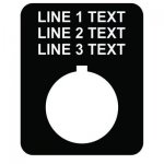 Plastic Legend Plate 22mm Rectangular 3 Lines