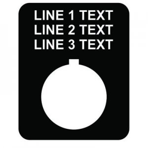 Plastic Legend Plate - 22mm Rectangular - 3 Lines