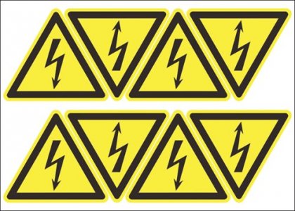 Shock Hazard Decals