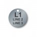 Engraved Stainless Steel Tag - 1.5" Round - Style 2