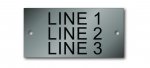 Stainless Steel Nameplate 2" x 4" 1/2" Text Mtg Holes