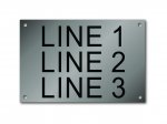 Stainless Steel Nameplate 4" x 6" 1" Text