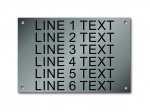 Stainless Steel Nameplate 4" x 6" 1/2" Text