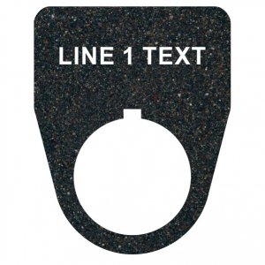 Textured Plastic Legend Plate - 22mm Traditional - 1 Line