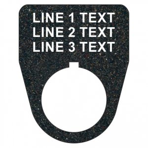 Textured Plastic Legend Plate - 22mm Traditional - 3 Lines