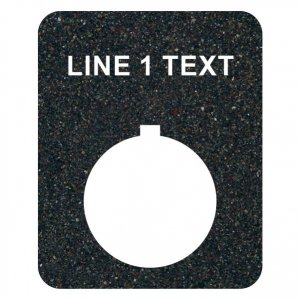 Textured Plastic Legend Plate - 22mm Rectangular - 1 Line