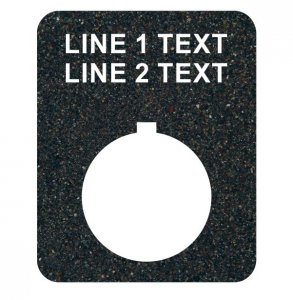 Textured Plastic Legend Plate - 22mm Rectangular - 2 Lines