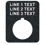 Textured Plastic Legend Plate 22mm Rectangular 3 Lines