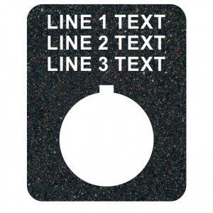 Textured Plastic Legend Plate - 22mm Rectangular - 3 Lines