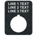 Textured Plastic Legend Plate - 22mm Rectangular - 3 Lines