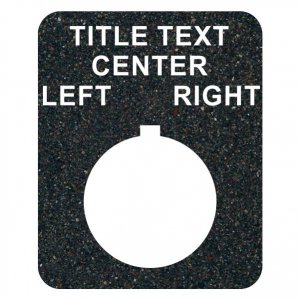 Textured Plastic Legend Plate - 22mm Rectangular - Selector Switch