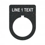 Textured Plastic Legend Plate 22mm AB 800F 11X Font L 1 Line