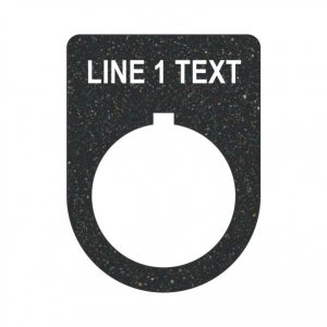 Textured Plastic Legend Plate - 22mm AB 800F 11X Font L - 1 Line