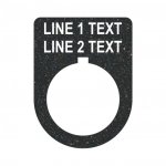 Textured Plastic Legend Plate 22mm AB 800F 11X Font L 2 Lines