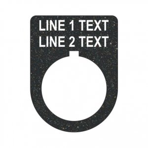 Textured Plastic Legend Plate - 22mm AB 800F 11X Font L - 2 Lines