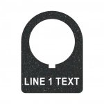 Textured Plastic Legend Plate 22mm AB 800F 180 11X Font L 1 Line