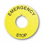 Textured Plastic Legend Plate 22mm Emergency Stop