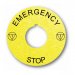 Textured Plastic Legend Plate - 22mm Emergency Stop - ISO