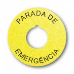 Textured Plastic Legend Plate 22mm Emergency Stop French