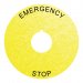 Textured Plastic Legend Plate - 22mm Emergency Stop - 80mm