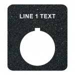 Textured Plastic Legend Plate 30mm Rectangular 1 Line