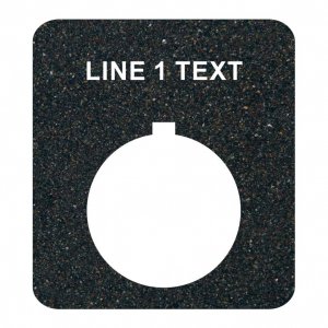 Textured Plastic Legend Plate - 30mm Rectangular - 1 Line