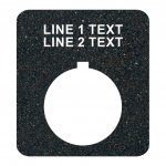 Textured Plastic Legend Plate 30mm Rectangular 2 Lines