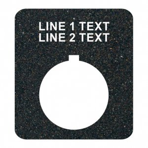 Textured Plastic Legend Plate - 30mm Rectangular - 2 Lines