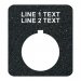 Textured Plastic Legend Plate - 30mm Rectangular - 2 Lines