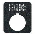 Textured Plastic Legend Plate 30mm Rectangular 3 Lines