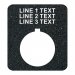 Textured Plastic Legend Plate - 30mm Rectangular - 3 Lines