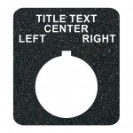 Textured Plastic Legend Plate 30mm Rectangular Selector Switch