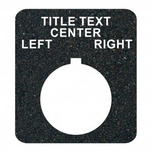 Textured Plastic Legend Plate - 30mm Rectangular - Selector Switch