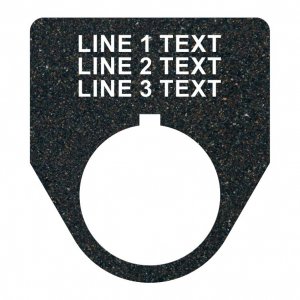 Textured Plastic Legend Plate - 30mm Traditional - 3 Lines