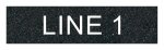 Textured Plastic Nameplate 3/4" x 3" 3/8" Text