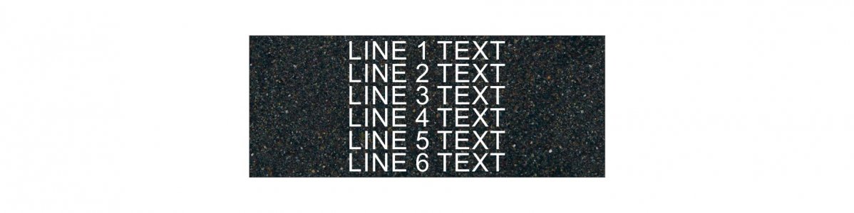 Textured Plastic Nameplate - 1" x 2 1/2" - 1/8" Text