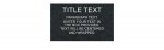 Textured Plastic 3" x 5" Engraved Information Sign