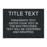 Textured Plastic 5" x 7" Engraved Information Sign