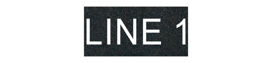 Textured Plastic Nameplate - 2" x 4" - 1" Text