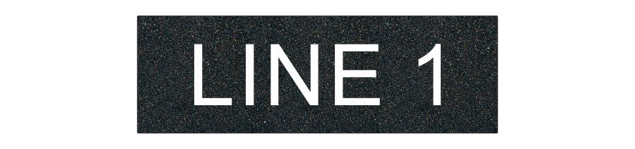 Textured Plastic Nameplate - 2" x 6" - 1" Text